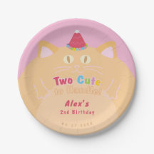 Orange Katze "Zwei süß zum Anfassen" 2. Geburtstag