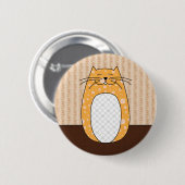 "Orange Katzen-" Knopf Button (Vorne & Hinten)