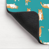 Orange Katzen lustig Mousepad (Ecke)