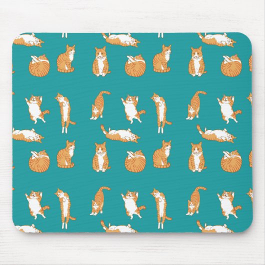 Orange Katzen lustig Mousepad (Vorne)