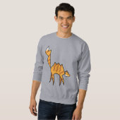 Orange-Katzen-Männer-Sweatshirts Sweatshirt (Vorne ganz)