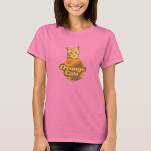 Orange Katzen-Shirt T-Shirt