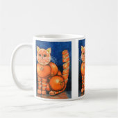 Orange Katzen-Tasse Kaffeetasse (Links)
