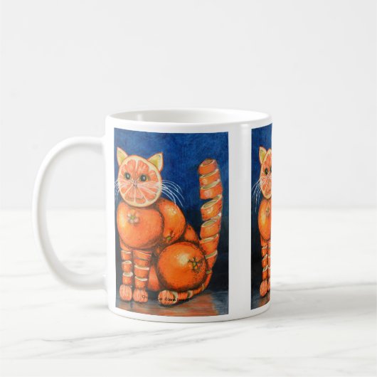 Orange Katzen-Tasse Kaffeetasse (Links)