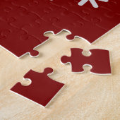 Orange Katzenfoto Text Anpassen Puzzle (Seite)