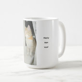Orange Katzenfoto Text Kaffeetasse (VorderseiteRechts)