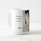 Orange Katzenfoto Text Kaffeetasse (Vorderseite Links)