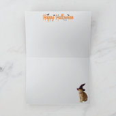 Orange Katzenhexe Halloween Karte (Innenseite)