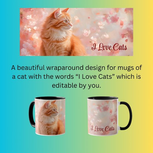 Orange-Katzenverpackung Tasse