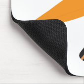 Orange Kayak mit Oars Mousepad (Ecke)