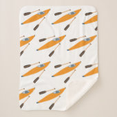 Orange Kayak mit Oars Sherpadecke (Vorderseite)