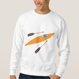 Orange Kayak mit Oars Sweatshirt