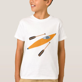 Orange Kayak mit Oars T-Shirt