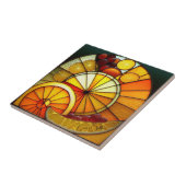 Orange-Keile aus festem Glas Fliese (Seite)