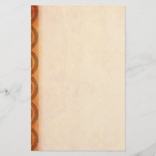 Orange keltische Knoten Briefpapier (Vorderseite)