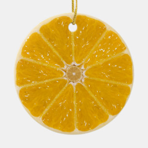 Orange Keramik Ornament