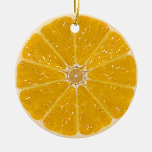 Orange Keramik Ornament (Vorne)