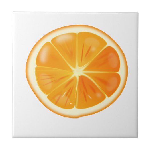 Orange Keramik Tile Fliese (Vorderseite)