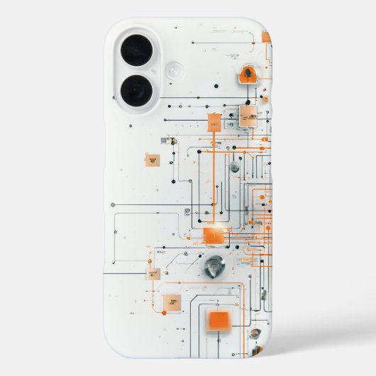 Orange-Kern-Schaltplan Case-Mate iPhone Hülle (Rückseite)