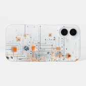 Orange-Kern-Schaltplan iPhone 16 Hülle (Rückseite (Horizontal))