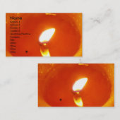 Orange Kerzen-Visitenkarte Visitenkarte (Vorne/Hinten)