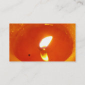 Orange Kerzen-Visitenkarte Visitenkarte (Rückseite)