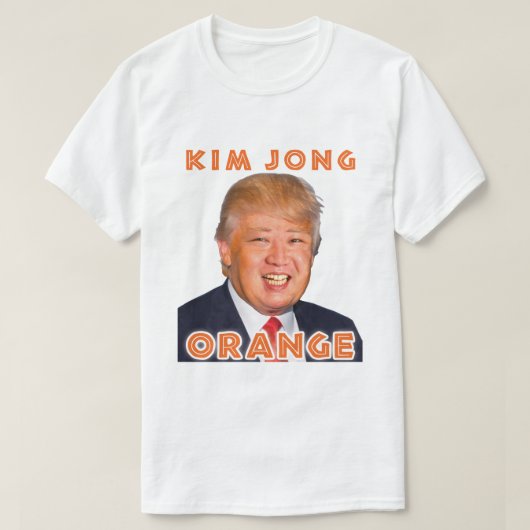 Orange Kims Jong | Donald Trump + UNO Kim-Jong T-Shirt (Design vorne)