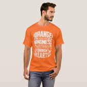 Orange Kindness Wiederherstellung Herz T-Shirt (Vorne ganz)