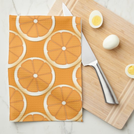Orange Kitchen Design Handtuch (Viertel Falte)