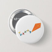 Orange Kite Button (Vorne & Hinten)
