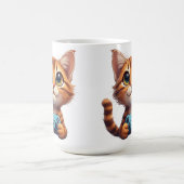 Orange Kitten mit Spielcontroller Gamer-Katze Kaffeetasse (Mittel)