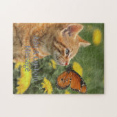 Orange Kitten Orange Schmetterling Puzzle (Horizontal)
