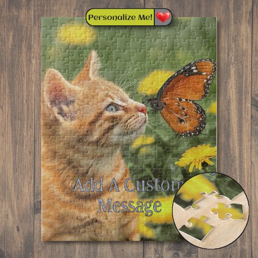 Orange Kitten Orange Schmetterling Puzzle