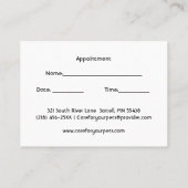 Orange Kitten Pet Care Termin Visitenkarte (Rückseite)