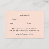 Orange Kitten Pet Care Termin Visitenkarte (Rückseite)