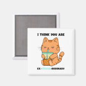 Orange Kitten Sie sind außergewöhnlich niedlich bo Magnet (Vorderseite/Rückseite)