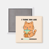 Orange Kitten Sie sind außergewöhnlich niedlich bo Magnet (Vorderseite/Rückseite)