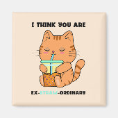 Orange Kitten Sie sind außergewöhnlich niedlich bo Magnet (Vorne)