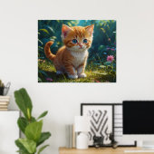 *~* Orange Kitty AP68 5:4 Fluffy Feline Kitten Poster (Heimbüro)