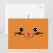 Orange Kitty Cat Süße Tier Design Postkarte (Vorne/Hinten)