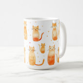 Orange Kitty Cats Kaffeetasse (VorderseiteRechts)
