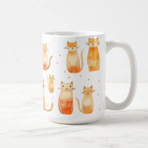 Orange Kitty Cats Kaffeetasse