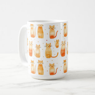 Orange Kitty Cats Kaffeetasse