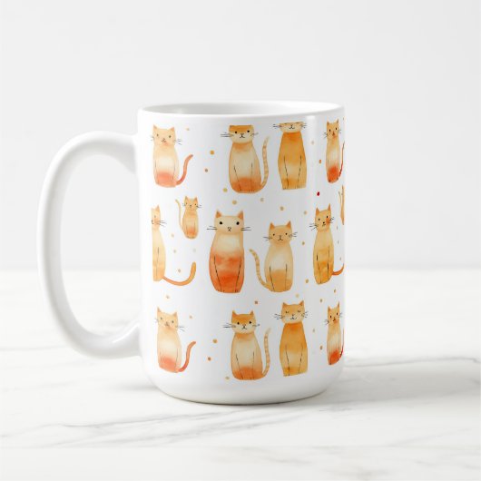 Orange Kitty Cats Kaffeetasse (Links)