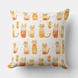 Orange Kitty Cats Kissen
