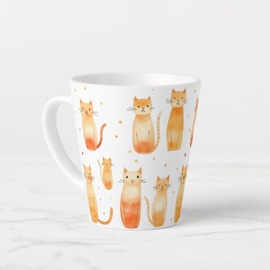 Orange Kitty Cats Milchtasse (Linke Ecke)