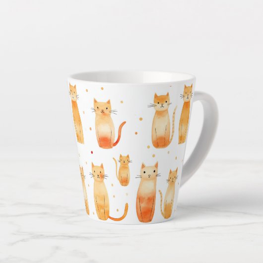 Orange Kitty Cats Milchtasse (Rechte Ecke)