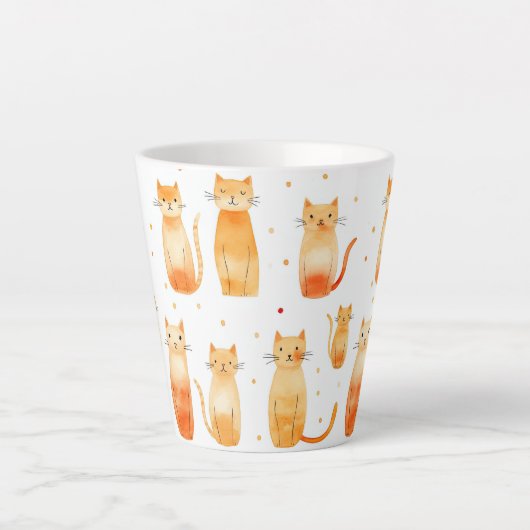 Orange Kitty Cats Milchtasse (Vorderseite)