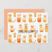 Orange Kitty Cats Postkarte (Vorne/Hinten)