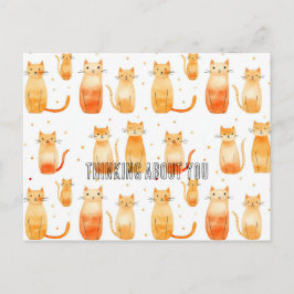 Orange Kitty Cats Postkarte